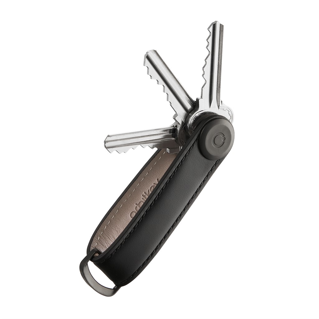 Leather Key Organiser Black/Black